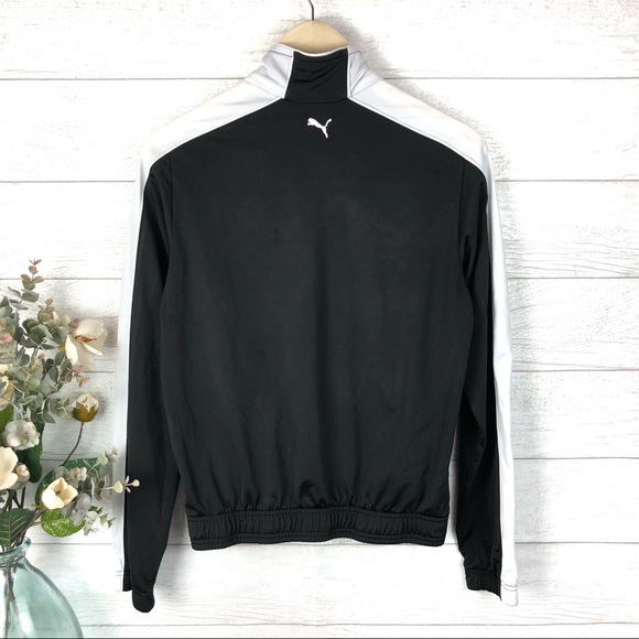 PUMA Classic Black and White Zip Up Track Jacket - Picture 2 of 6